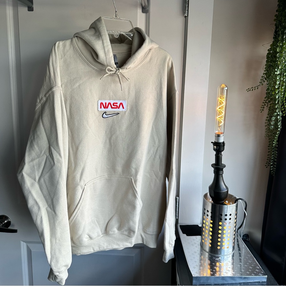Custom NASA x Nike Hoodie - Tan Beige - 1 of 1
